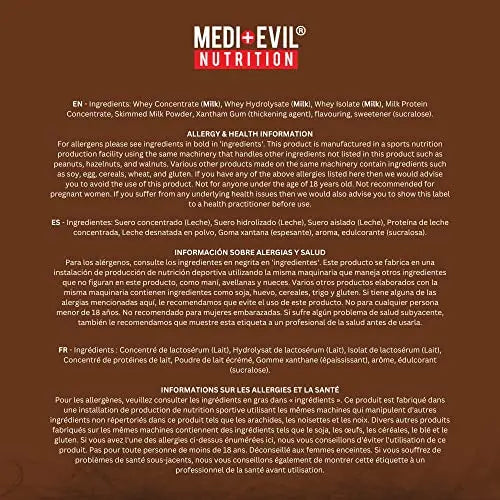 Medi-Evil Nutrition Whey Dynamic Protein, Cookies and Cream Flavour, 2kg, 66 Servings Medi-Evil Nutrition Au supplements