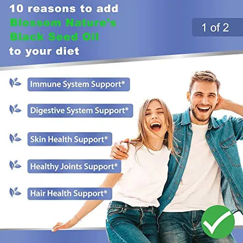 Black Seed Oil Capsules 1000mg - Premium Black Cumin Seed Oil Capsules - Black Seed Blossom Nature Au supplements
