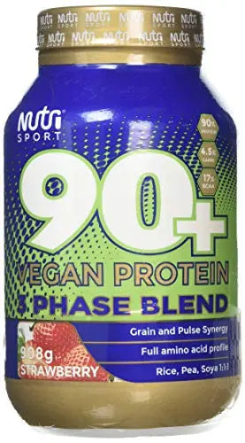 Nutrisport Aspartame Free 90 Plus Vegan Strawberry Protein Powder, 908 g Nutrisport Au supplements