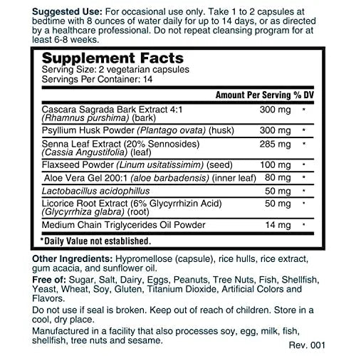 Nature's Lab Gold 14 Day Colon Cleanse* - Blend of Probiotics, Fiber, Flavonoids Nature's Lab Au supplements