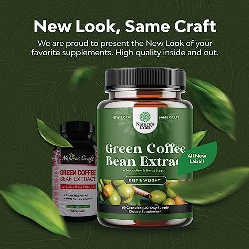 Pure Green Coffee Bean Extract Supplement – Best for Weight Loss Appetite Suppressant Natures Craft Au supplements