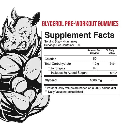 VitaPatch Glycerol Gummy - Non Stim Preworkout Premium Pump Supplement - Glycerol VitaPatch Au supplements