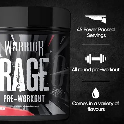 Warrior, Rage - Pre-workout Powder - 392g - Energy Drink Supplement with Vitamin C Warrior Au supplements