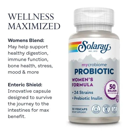 SOLARAY Mycrobiome Probiotic Women’s Formula, 24 Strains Plus Prebiotic Inulin SOLARAY Au supplements