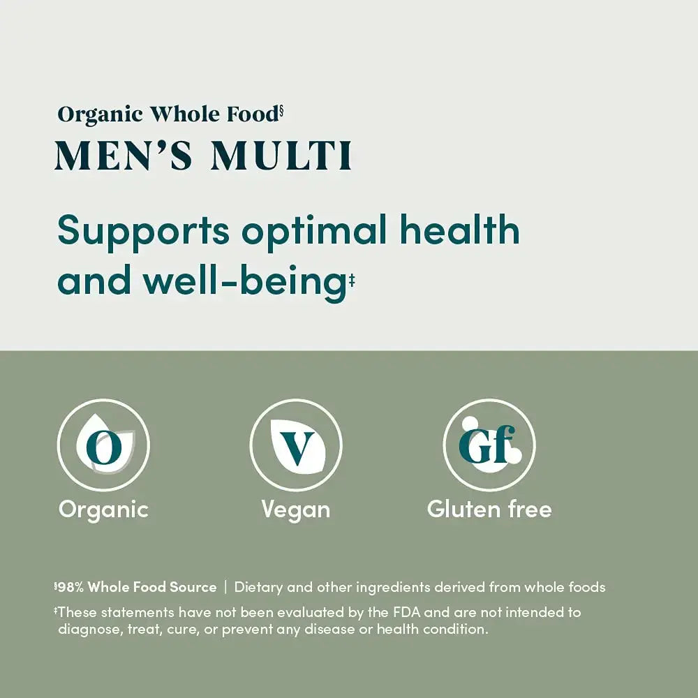 Amazon Elements Organic Whole Food Men's Multi, 60 tablets Amazon Elements Au supplements