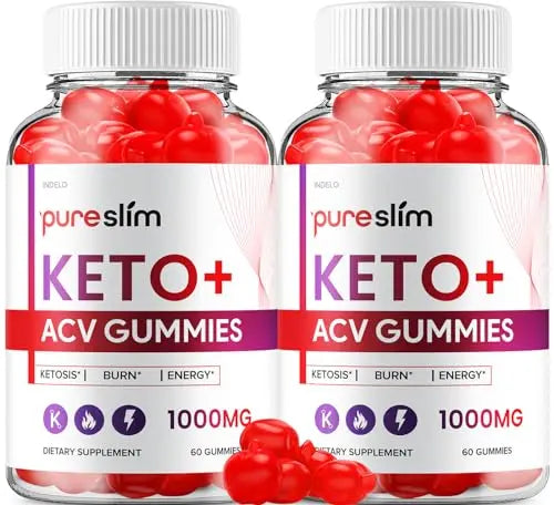 (2 Pack) Pure Slim Keto ACV Gummies - Advanced Formula PureSlim Keto Plus ACV Gummies Indelo Au supplements