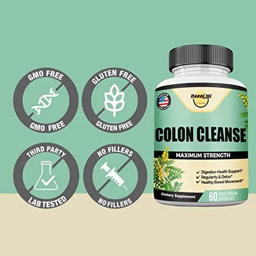 Happi Mi Nutrition Colon Cleanse, Colon Detox, All Natural Herbal Formula, Support Healthy Happi Mi Nutrition Au supplements
