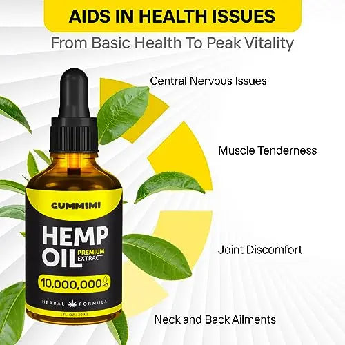 GummiMi Оrganic Hеmp Oil 10 000 000 mg - Natural Drops - Rich in Vitamins B, C, E GummiMi Au supplements