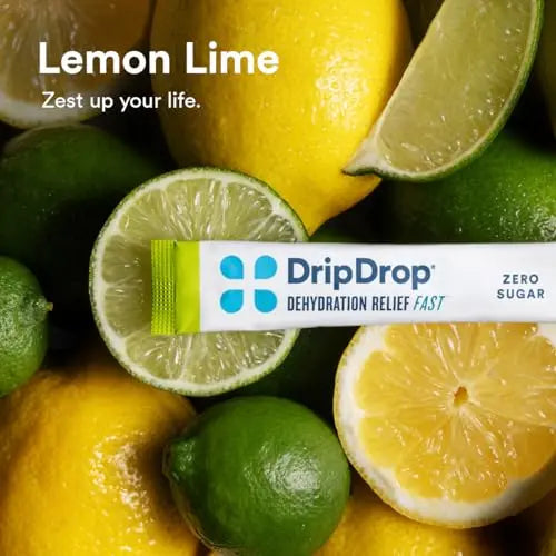 DripDrop Hydration - Zero Sugar Electrolyte Powder Packets Keto - Lemon Lime - 32 Count DripDrop Au supplements