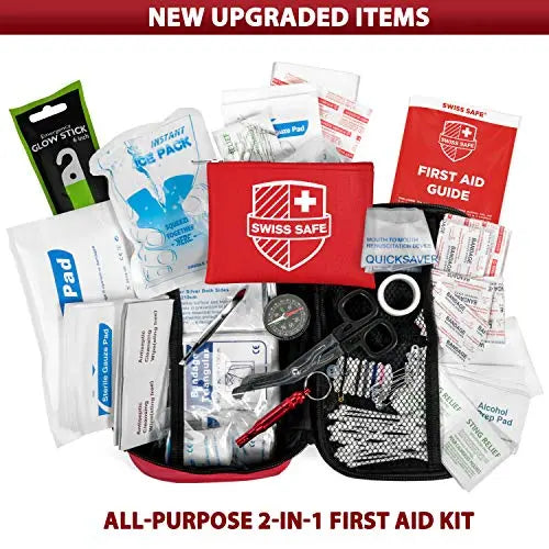 Swiss Safe 2-in-1 First Aid Kit (120 Piece) + Bonus 32-Piece Mini Kit Swiss Safe Au supplements