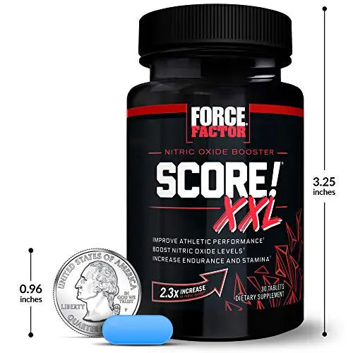 FORCE FACTOR Score! XXL, 3-Pack, Nitric Oxide Booster Supplement for Men with L Force Factor Au supplements
