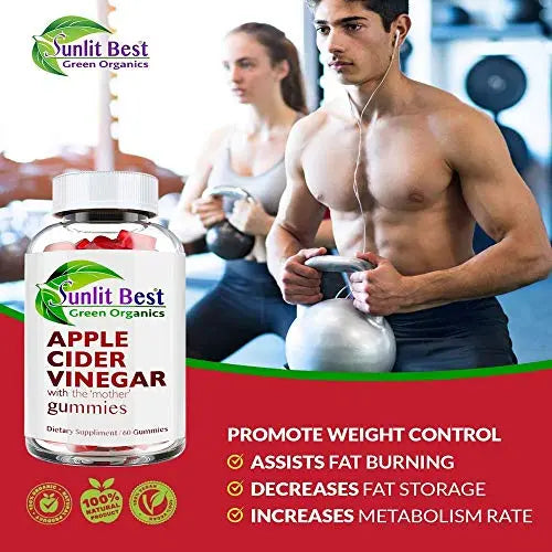 Apple Cider Vinegar Gummies Vitamins with The Mother, Delicious Immunity, Gluten Free Sunlit Best Green Organics Au supplements