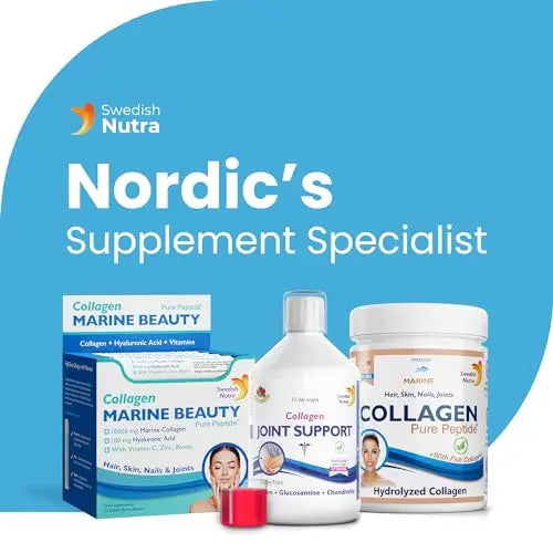 Swedish Nutra Joint Support Collagen - Pack of 500ml, 33 Day Supply | Berry Flavour | with Vitmain C & Glucosamine Swedish Nutra Au supplements