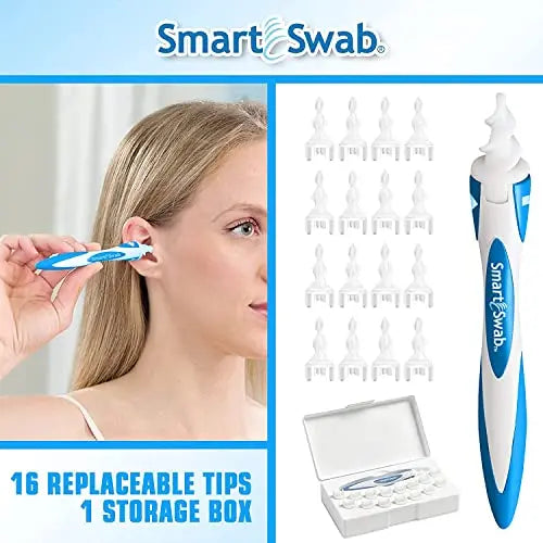 Smart Swab - Spiral Ear Cleanser - Earwax Remover Tool - 16 Replaceable ND products Au supplements