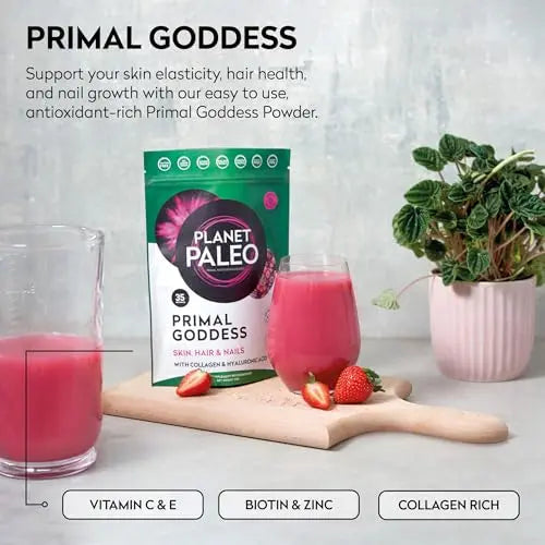 Planet Paleo Primal Goddess -Pure Collagen with Hyaluronic Acid and Zinc (210g, 35 Servings) Planet Paleo Au supplements