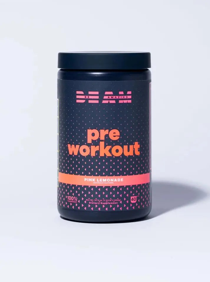 BEAM Be Amazing Vegan Pre-Workout Powder | Energy Booster Powdered Drink with All BEAM Au supplements