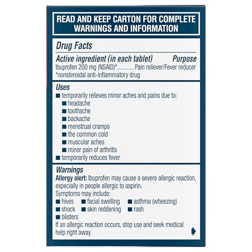 Advil Pain Reliever and Fever Reducer, Ibuprofen 200mg for Pain Relief - 24 Coated Tablets Advil Au supplements
