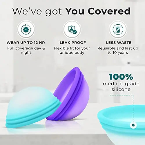 Ecoblossom Menstrual Original Disc - Set of 2 Reusable Period Discs Regular (Small & Large (Pack of 2)) EcoBlossom Au supplements
