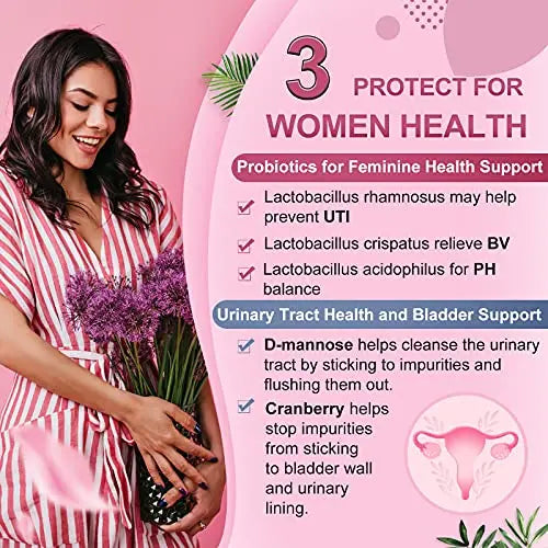 Probiotics-for-Women, Probiotics and Prebiotics, Cranberry and D-Mannose, 50-Billion NATURE TARGET Au supplements