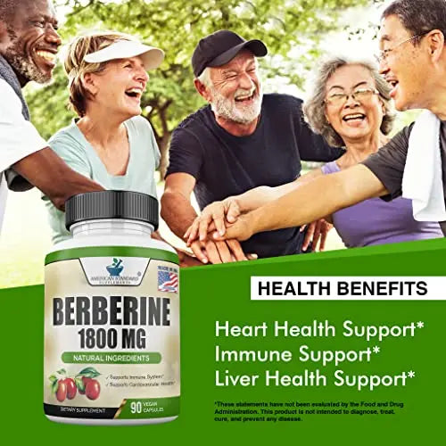 Berberine 1800mg Per Serving, Berberine Supplement, Berberine HCL, Berberine Pills American Standard Supplements Au supplements