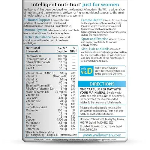 WELLWOMAN ORIGINAL CAPS Wellwoman Au supplements