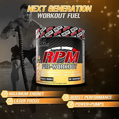 Pre Workout Powder for Energy and Focus - EVL RPM Energy Pre Workout Energy Drink Evlution Au supplements