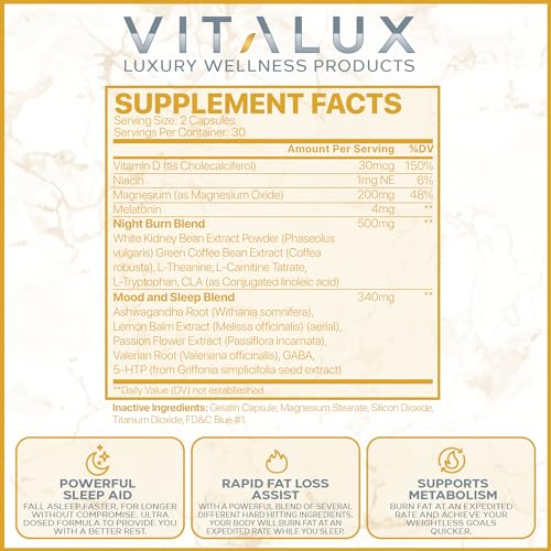 VITALUX || Premium Night Time Fat Burner || Suppress Appetite, Maximize Fat Loss EPN Supplements Au supplements