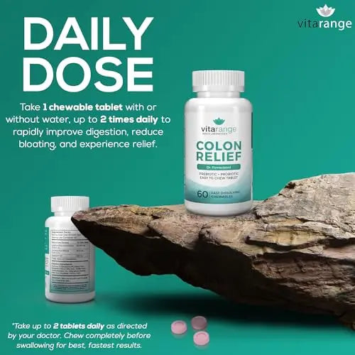 Colon Relief by VitaRange- Fast Constipation and Bloating Relief with Sunfiber Prebiotic Vita Range Au supplements