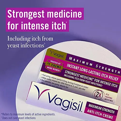 Vagisil Maximum Strength Feminine Anti-Itch Cream with Benzocaine for Women Vagisil Au supplements