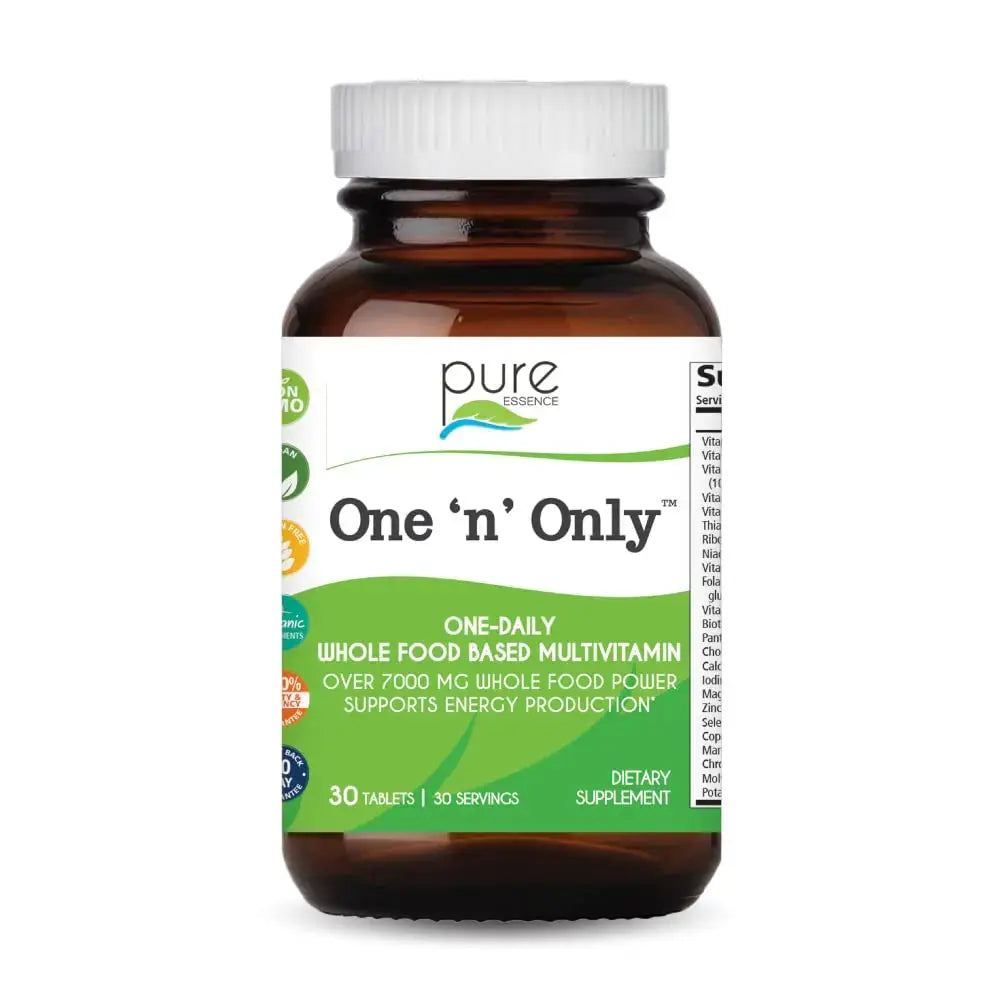 One n Only Whole Food Multivitamin by Pure Essence - Super Energetic Once a Day with Superfoods, Minerals, Enzymes PURE ESSENCE LABS Au supplements