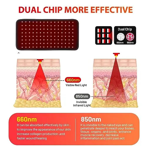 Red Light Therapy Infrared Light Therapy for Muscle Pain Relief and Inflammation Red Light Therapy Belt DYUF Au supplements