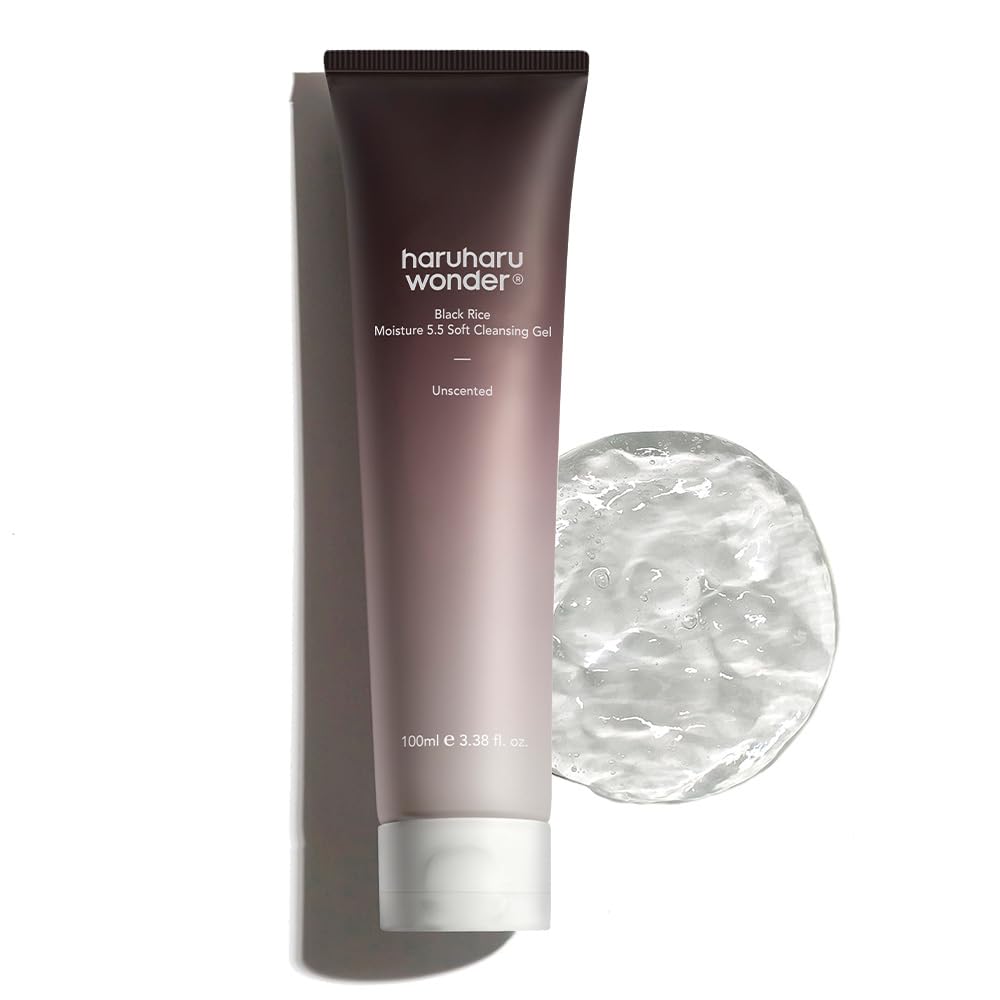 HARUHARU wonder Black Rice Moisture 5.5 Soft Cleansing Gel, Gentle Daily Cleanser, Low 5.5pH, Moisture Balance, Soap Free