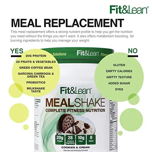Fit & Lean Meal Shake, Fat Burning Meal Replacement, Meal Replacement with Protein Fit & Lean Au supplements