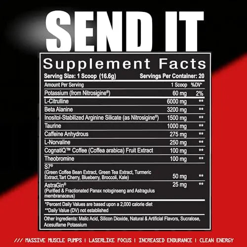 UXO Send IT Preworkout (Blue Hawaiian Flavor) UXO Supplements Au supplements