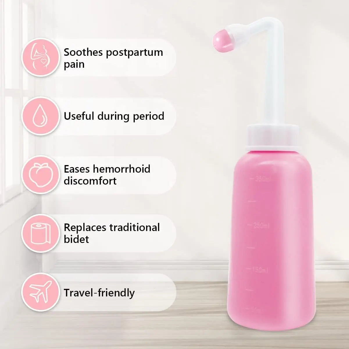 Premium Peri Bottle for Postpartum Care | Upside Down Peri Bottle, Dermoplast Spray Showvigor Au supplements