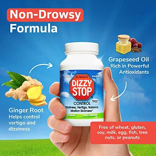 Dizzy Stop Dr. Barton’s All-Natural Vertigo Comfort, Inner Ear Balance Supp Dizzy Stop Au supplements