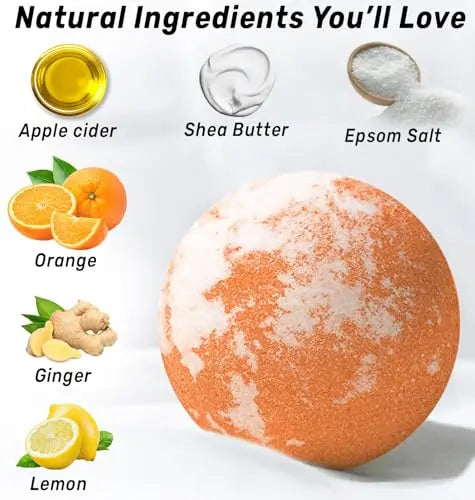 Natural Detox Fizzing Bubble Bath Bombs Apple Cider Ginger & Lemon Essential Oils Cleanse New Miuz Au supplements