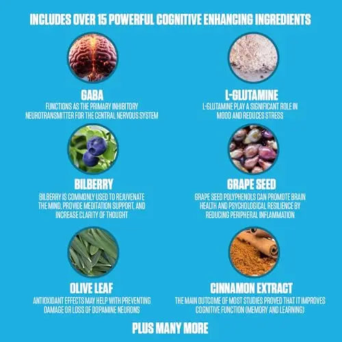 Nootropic Brain Aid | #1 Rated Focus & Memory Supplement | Improve Concentration EPN Supplements Au supplements