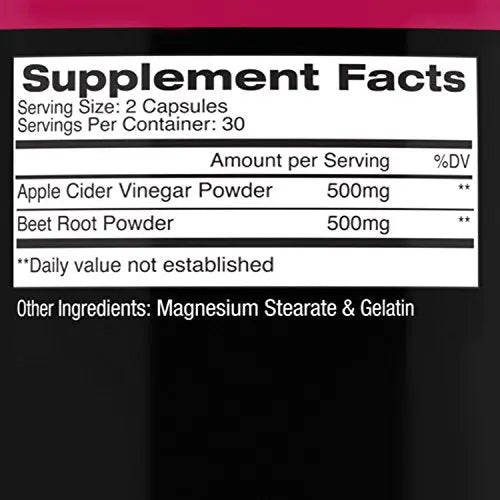 Angry Supplements Apple Cider Vinegar + Beet Root Capsules, Detox Pills, Nitric Oxide Angry Supplements Au supplements