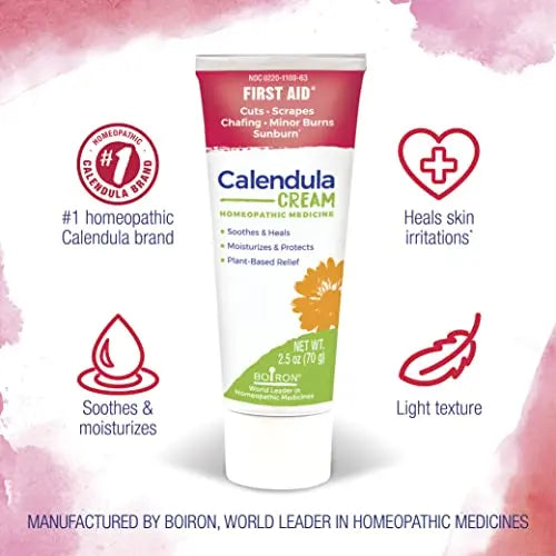 Boiron Calendula Cream for First Aid, Minor Burns, Cuts, Scrapes, Insect Bits and Sunburn - 2.5 oz Boiron Au supplements