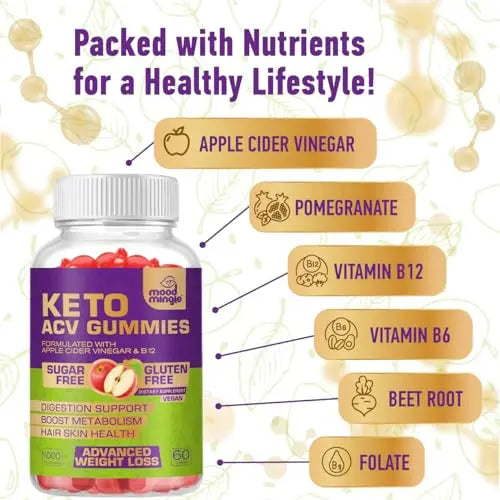 Keto Acv Gummies for Advanced Weight Loss & Belly Fat Burn - Pro Active Super Apple Cider Mood Mingle Au supplements