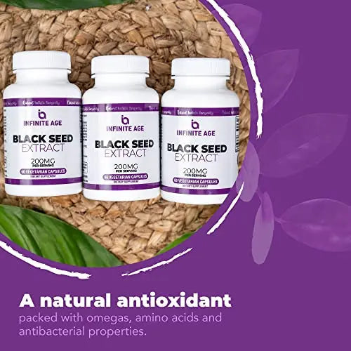 INFINITE AGE Dry Organic Black Seed Oil Extract Capsules - Nigella Sativa Seed Extract INFINITE AGE Au supplements