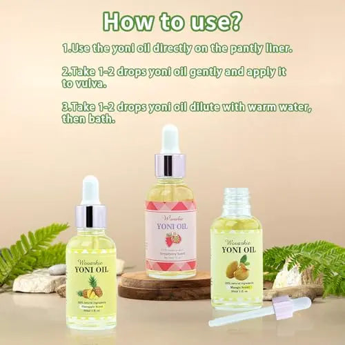 3 Packs Yoni Oil for Women, 100% Natural Feminine Oil Intimate Deodorant for Women, Eliminates Odor Wovarkie Au supplements