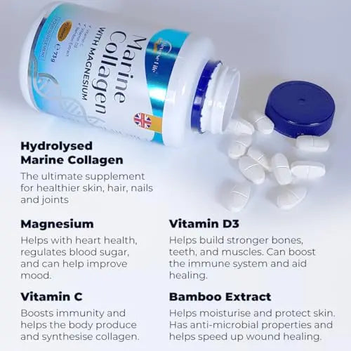 Reverse Life Powerful Marine Collagen Tablets 1800mg with Vitamin C & Vitamin D3 + Magnesium Reverse Life Au supplements