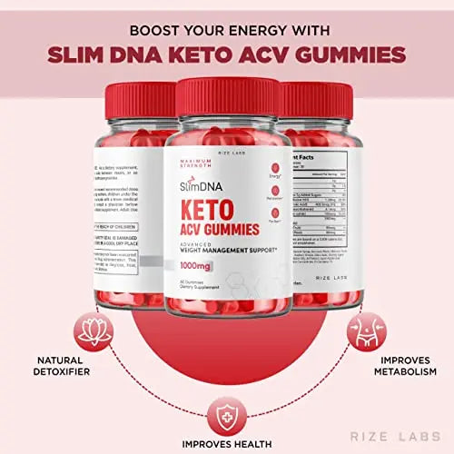 rize labs (3 Pack) SlimDNA Keto Gummies - ACV for Advanced Weight Loss with Apple Cider rize labs Au supplements