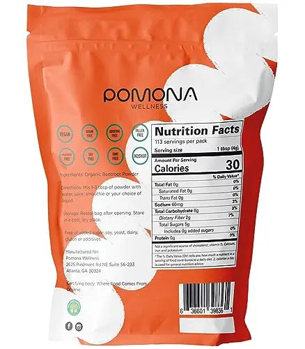 Pomona Wellness Organic Beetroot Powder, Superfood, Raw, Vegan & Non-GMO Pomona Wellness Au supplements
