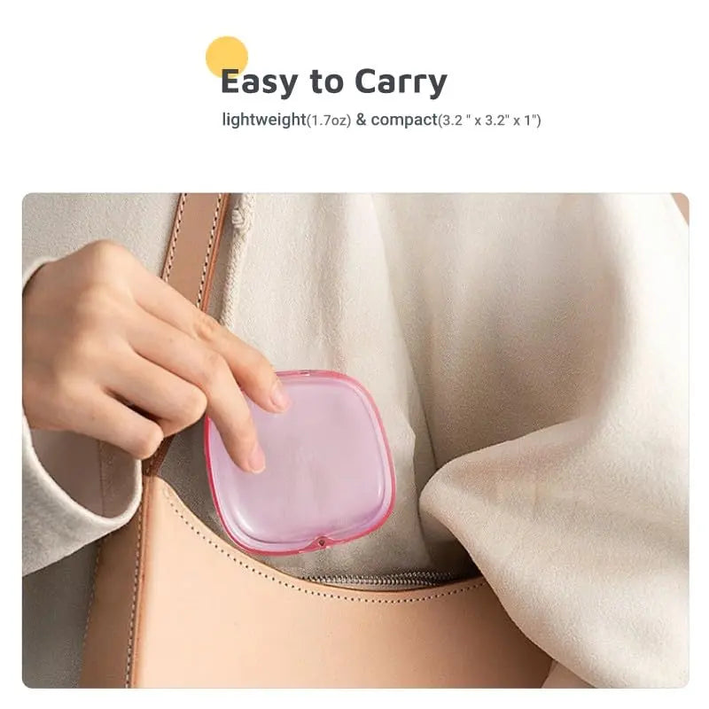 Slim Transparent Aligner Case with Magnetic Closure, Small Compact Retainer Holder Fits Maobuli Au supplements