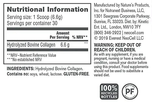 Neocell - Super Collagen Powder - 198g - Supports Healthy Skin, Hair, Nails, and Joints - Aids Collagen Production" Neocell Au supplements