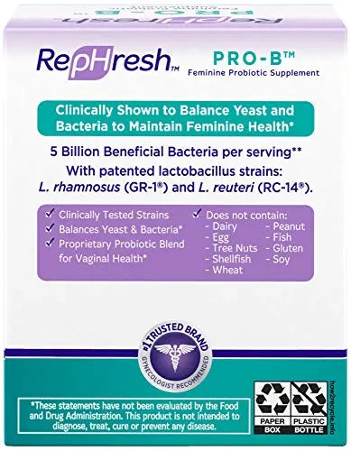 Rephresh Pro-B Probiotic Supplement for Women, 30 Oral Capsules (Pack of 2) Rephresh Au supplements
